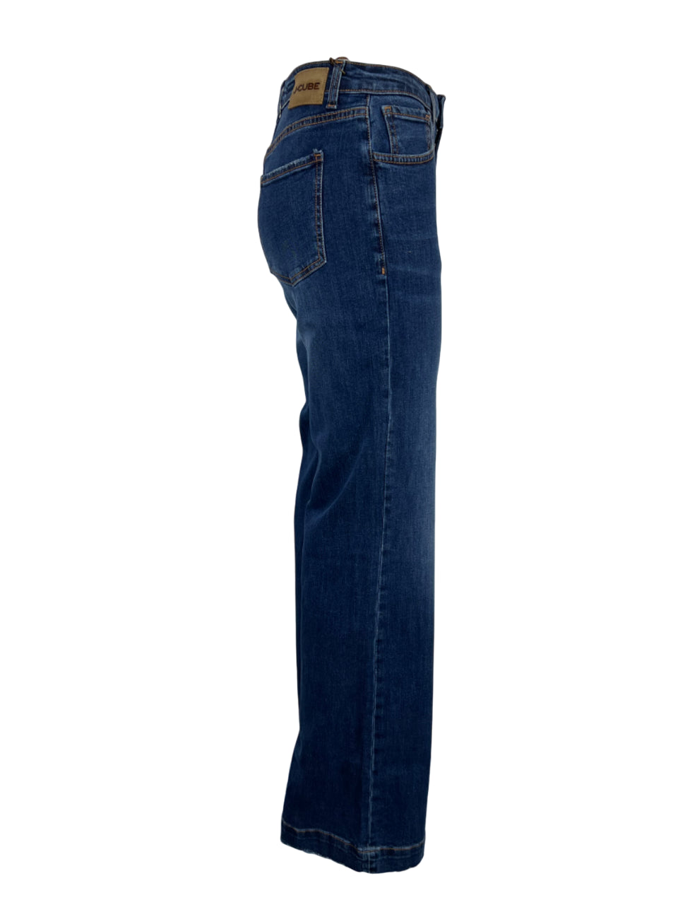 J-CUBE jeans donna palazzo stone washed MILA 99% cotone 1% elastan MADE IN ITALY