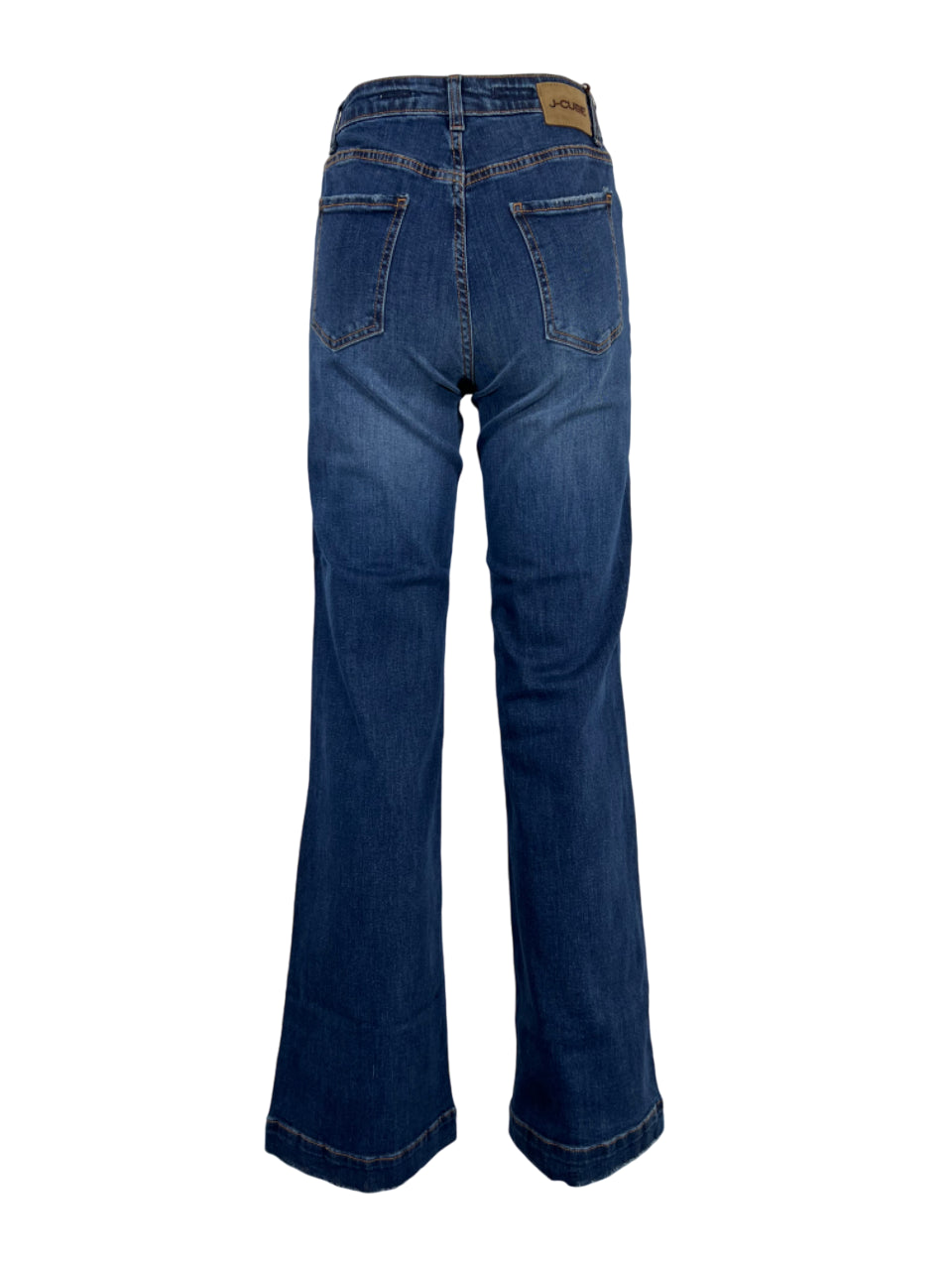 J-CUBE jeans donna palazzo stone washed MILA 99% cotone 1% elastan MADE IN ITALY