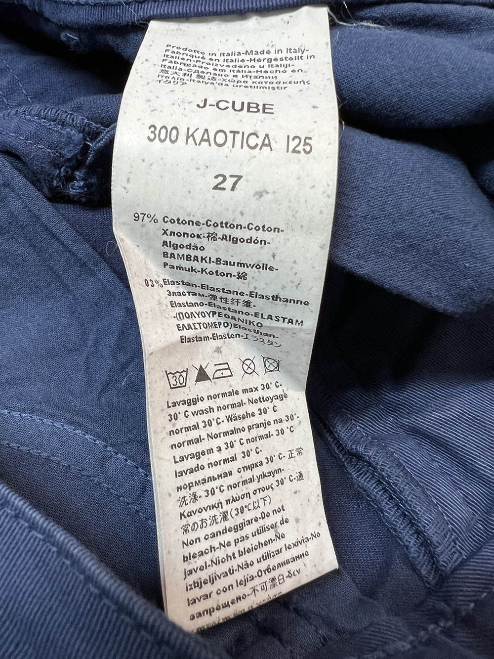 J-CUBE pantalone donna modello jeans flare gabardina invernale KAOTICA 300 MADE IN ITALY