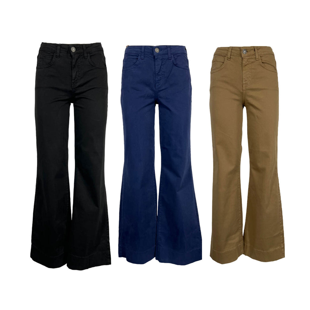 J-CUBE pantalone donna modello jeans flare gabardina invernale KAOTICA 300 MADE IN ITALY