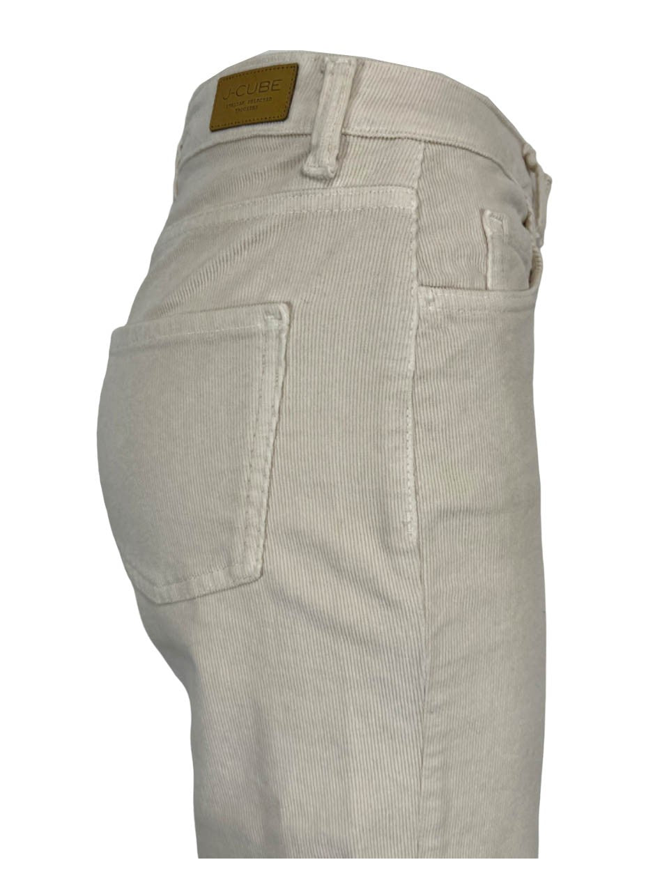 J-CUBE pantalone donna modello jeans flare velluto 2000 righe  KAOTICA 301 MADE IN ITALY