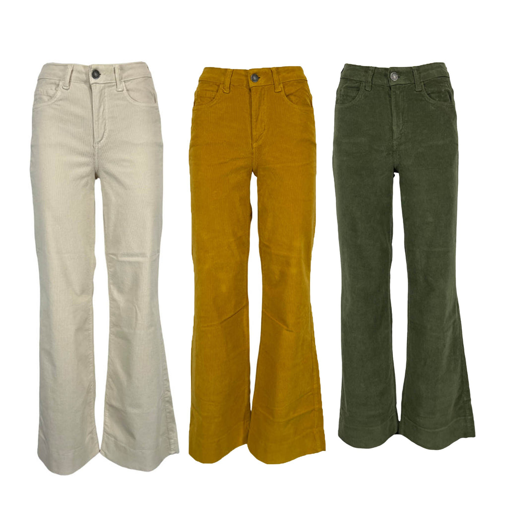 J-CUBE pantalone donna modello jeans flare velluto 2000 righe  KAOTICA 301 MADE IN ITALY