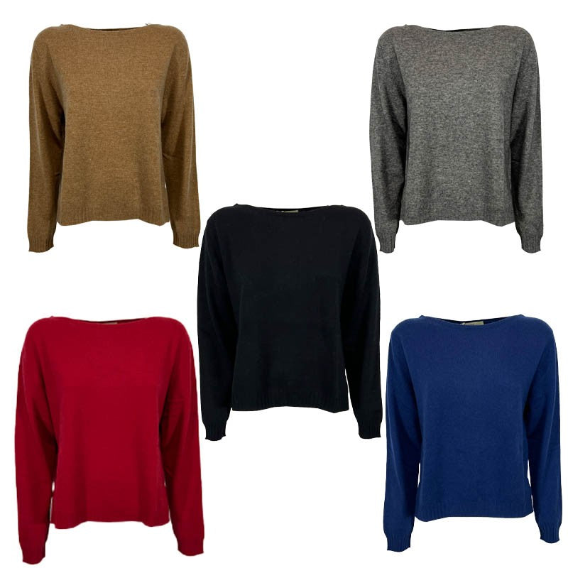 BRAMANTE maglia donna girocollo ampio art 25 100% cachemire