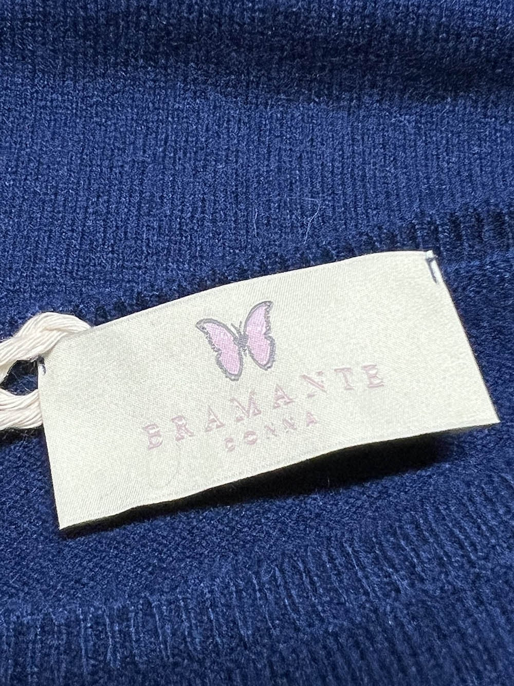 BRAMANTE maglia donna lupetto blu chiaro art 21 100% cachemire