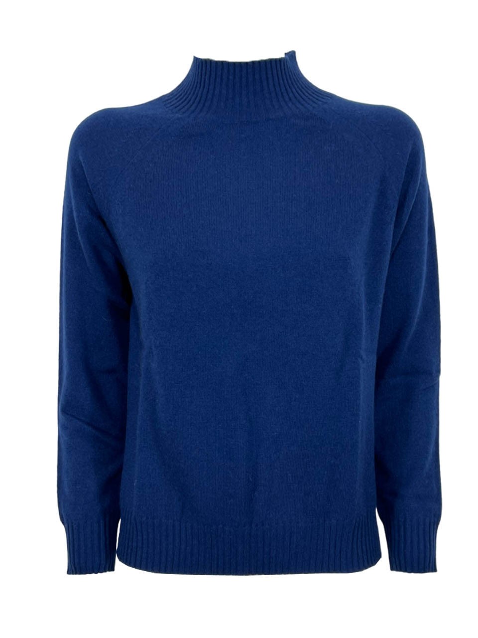 BRAMANTE maglia donna lupetto blu chiaro art 21 100% cachemire