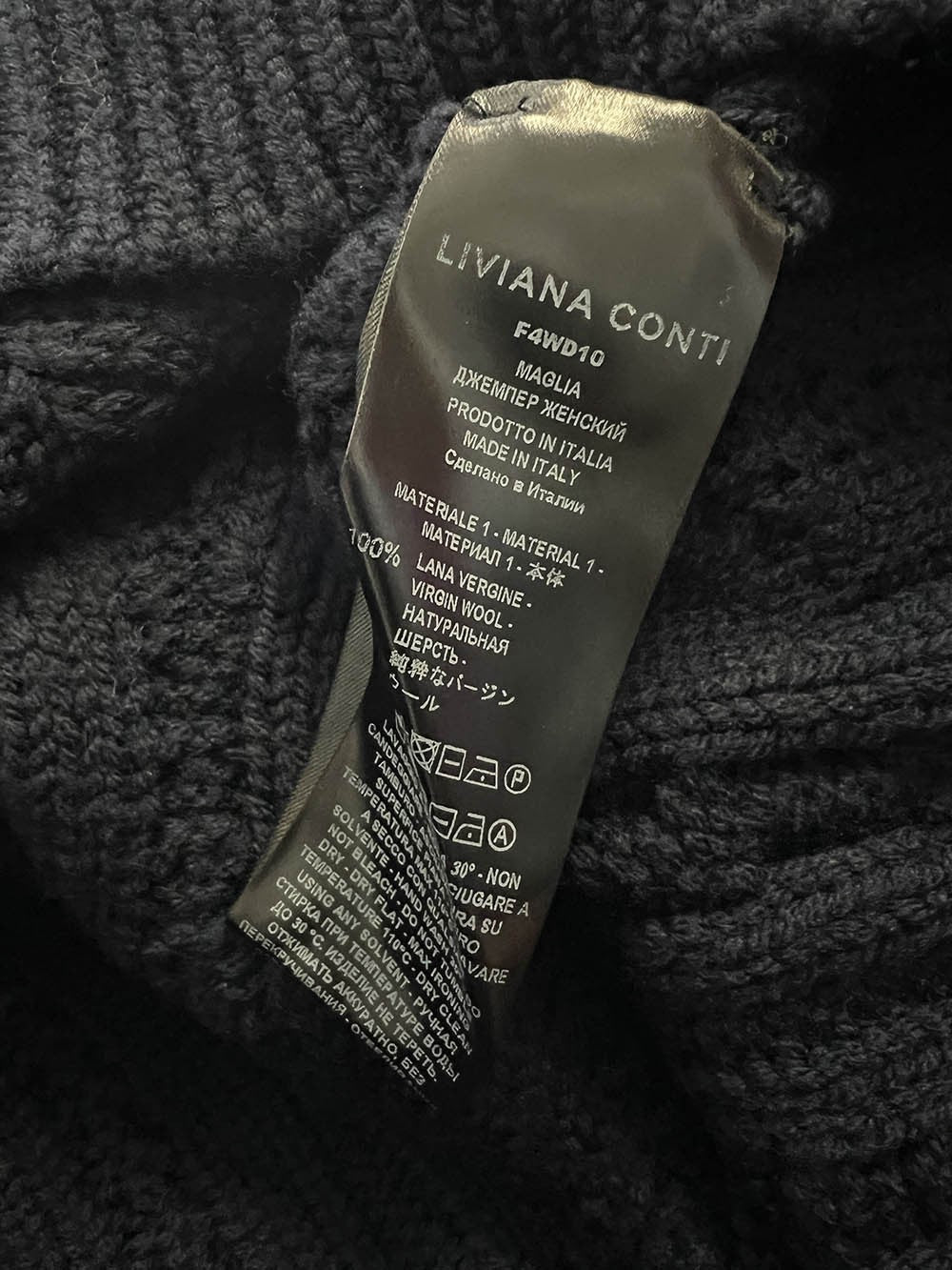 LIVIANA CONTI maglia donna lavorazione trecce F4WD10 100% lana dip dye  MADE IN ITALY