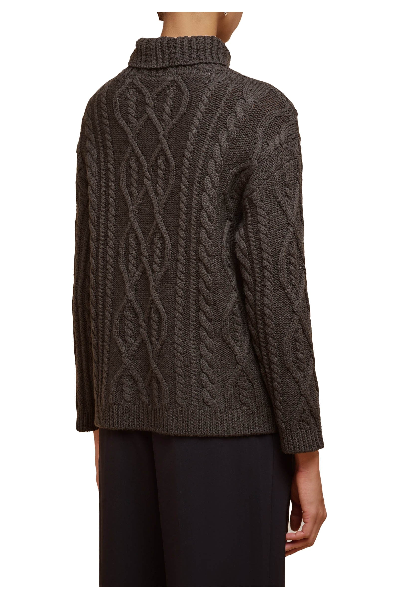 LIVIANA CONTI maglia donna lavorazione trecce F4WD10 100% lana dip dye  MADE IN ITALY