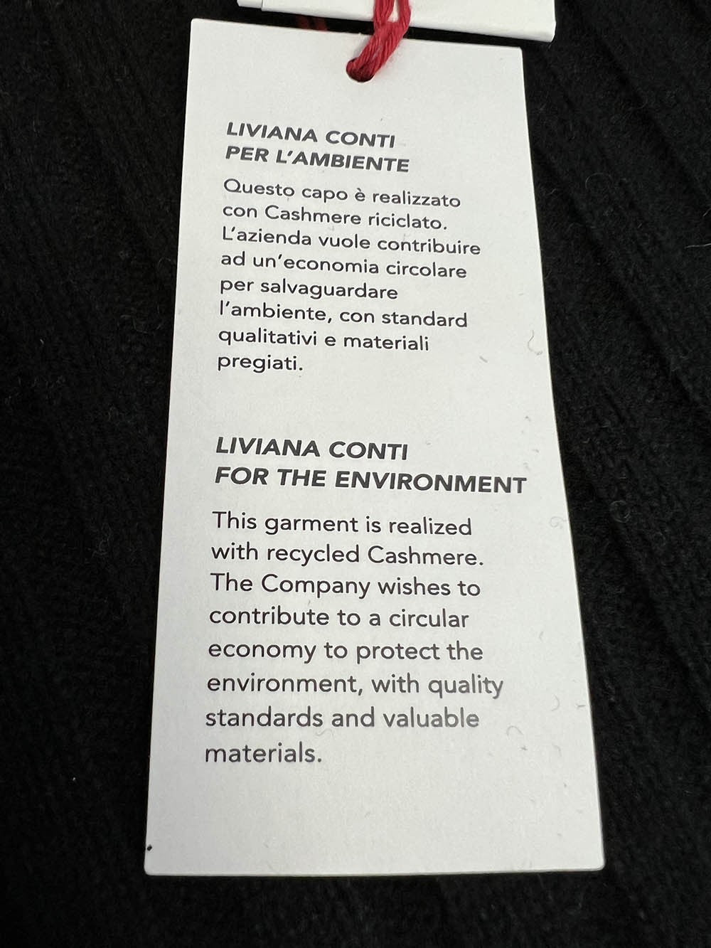 LIVIANA CONTI maglia donna a coste F4WC01 50% cashmere riciclato 50% poliammide MADE IN ITALY