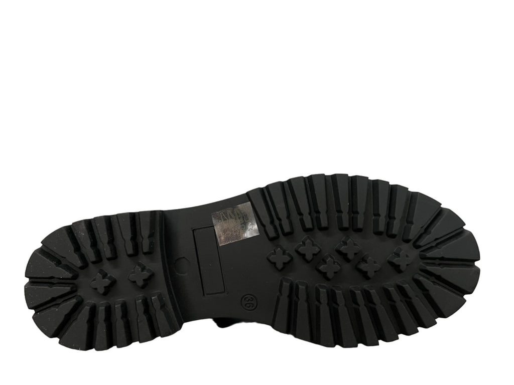 FRANCESCO BRUNELLI stivale basso donna beatles nero con impunture BP4719 100% pelle