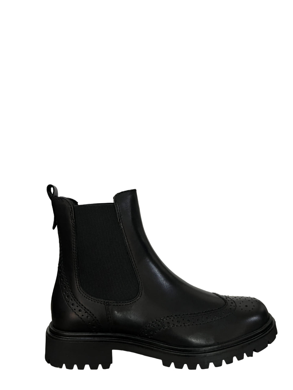 FRANCESCO BRUNELLI stivale basso donna beatles nero con impunture BP4719 100% pelle