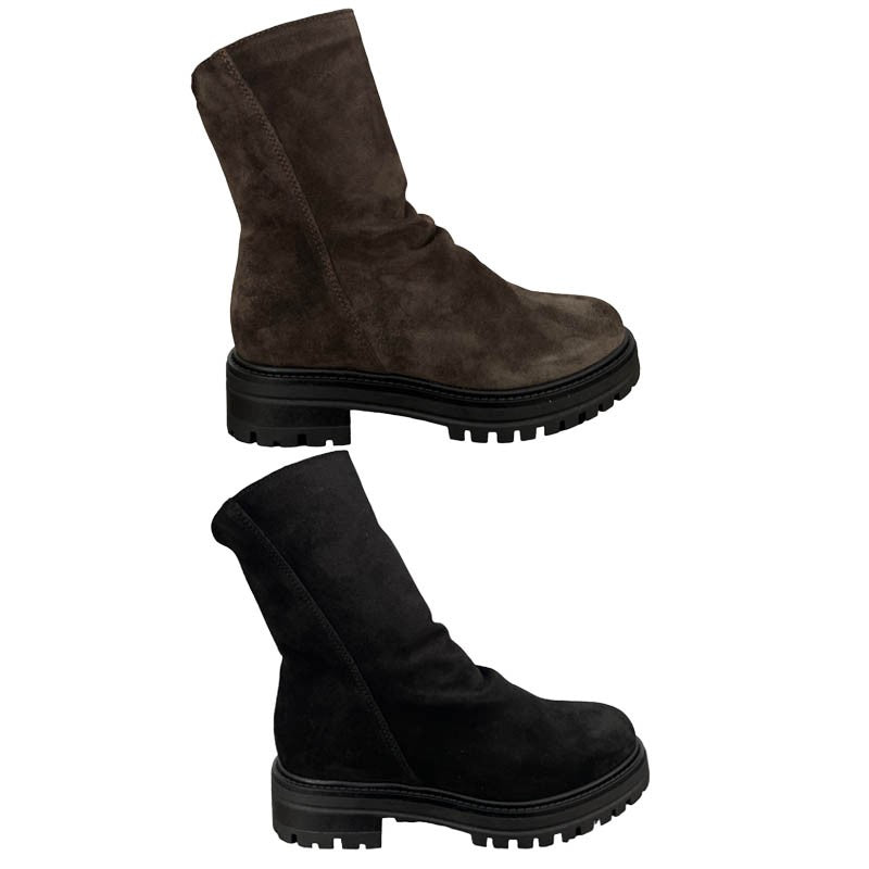 FRANCESCO BRUNELLI stivale basso camoscio AO4707 100% pelle