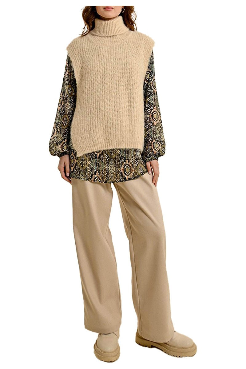 MOLLY BRACKEN gilet donna coste LA1621CN 48% poliestere 36% poliammide 16% acrilico