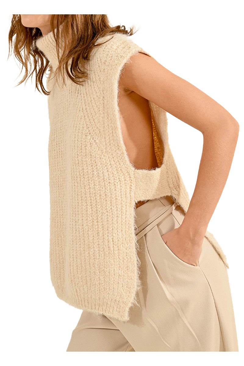 MOLLY BRACKEN gilet donna coste LA1621CN 48% poliestere 36% poliammide 16% acrilico