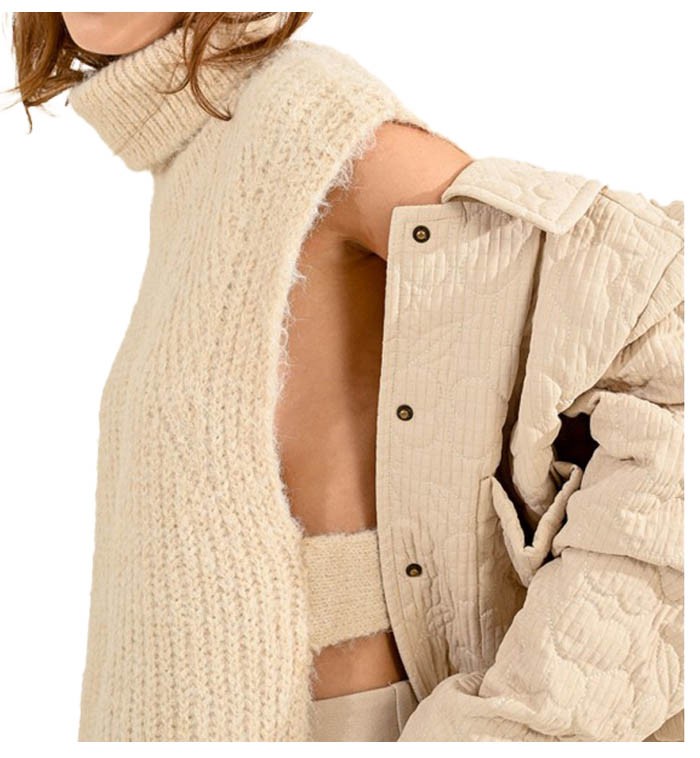 MOLLY BRACKEN gilet donna coste LA1621CN 48% poliestere 36% poliammide 16% acrilico