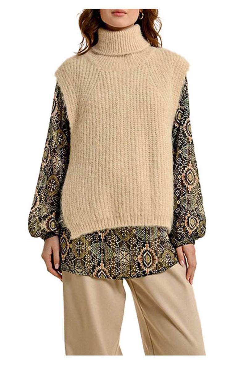 MOLLY BRACKEN gilet donna coste LA1621CN 48% poliestere 36% poliammide 16% acrilico