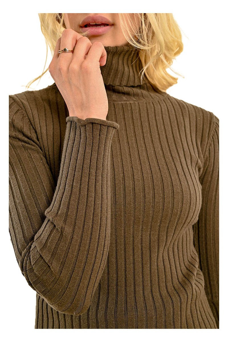 MOLLY BRACKEN maglia donna coste larghe F419CN 53% viscosa