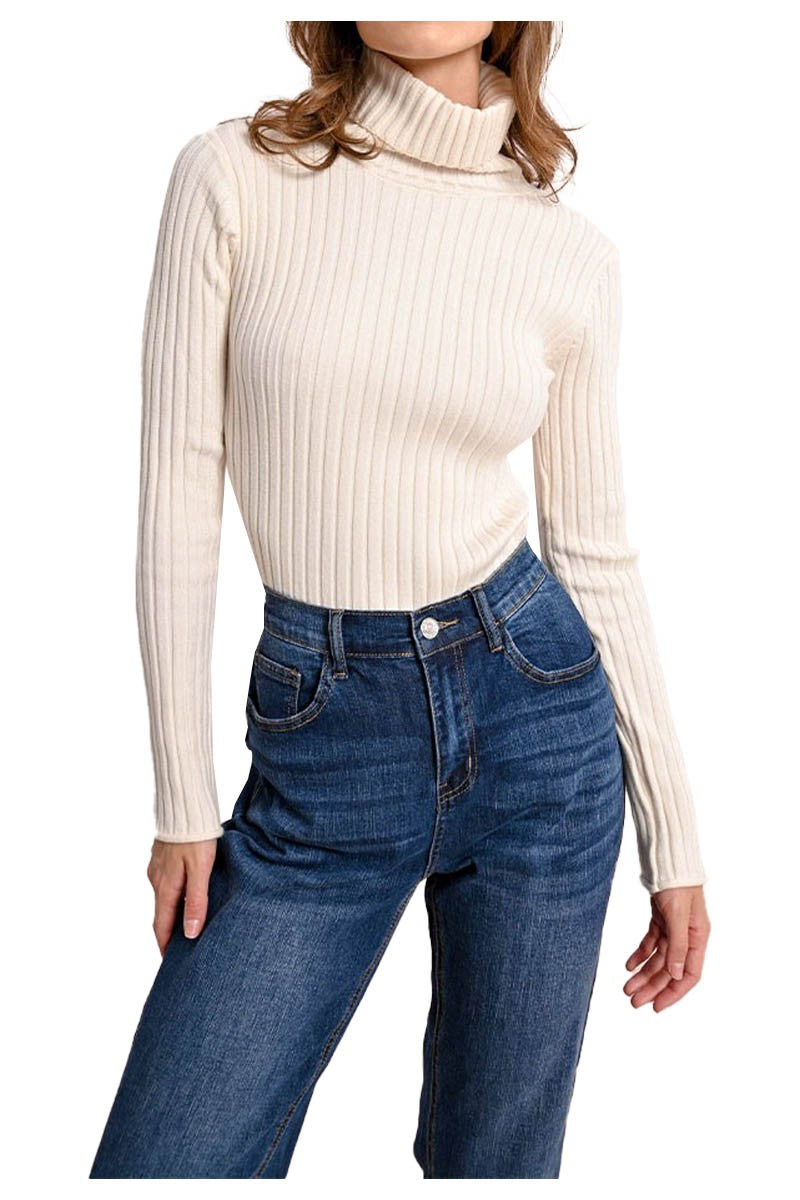 MOLLY BRACKEN maglia donna coste larghe F419CN 53% viscosa