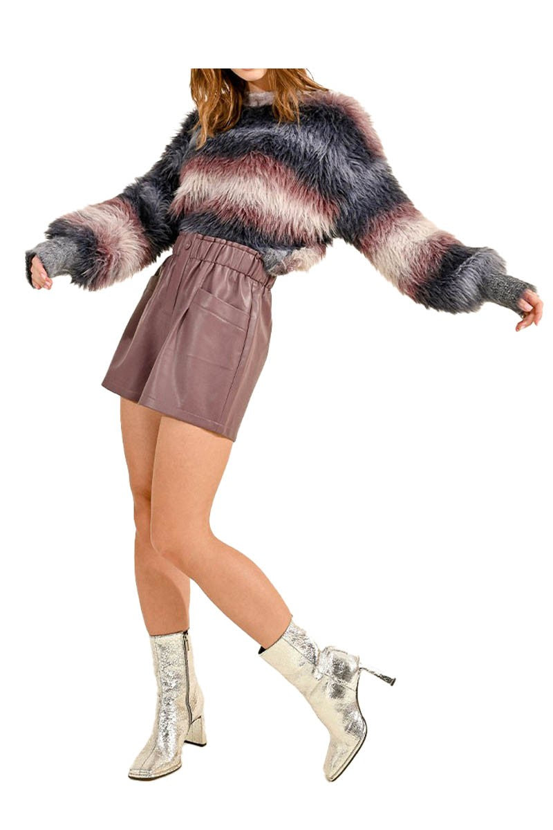 MOLLY BRACKEN short donna ecopelle TF103CN