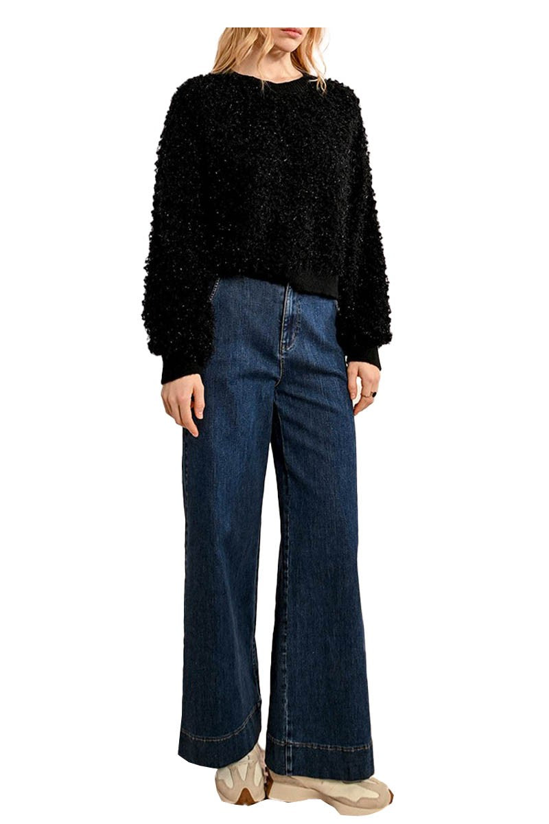 MOLLY BRACKEN maglia donna girocollo testurizzata LA1604CH