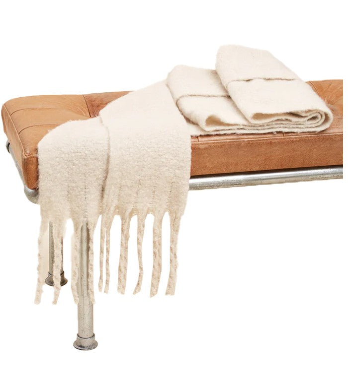 LA FEE MARABOUTEE sciarpa donna con frange unita COLONEL