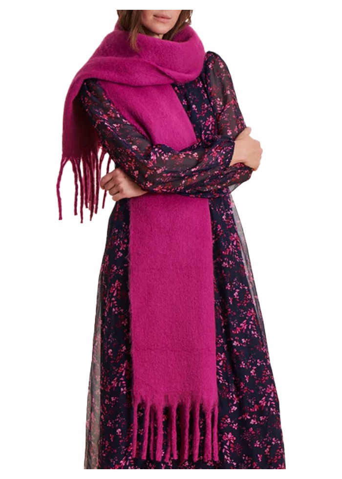 LA FEE MARABOUTEE sciarpa donna con frange unita COLONEL