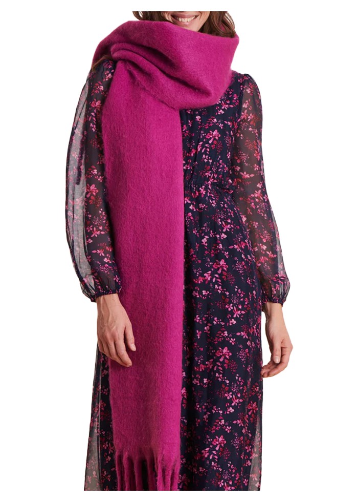 LA FEE MARABOUTEE sciarpa donna con frange unita COLONEL