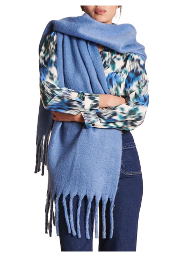 LA FEE MARABOUTEE sciarpa donna con frange unita COLONEL