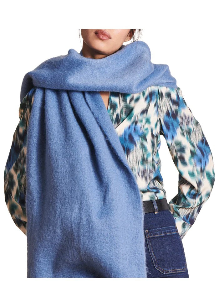 LA FEE MARABOUTEE sciarpa donna con frange unita COLONEL