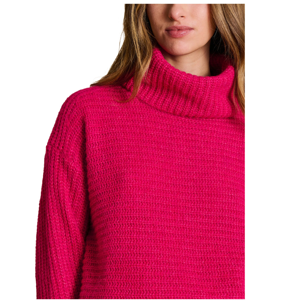 LA FEE MARABOUTEE maglia donna collo alto coste orizzontali EGERIA Made in Italy