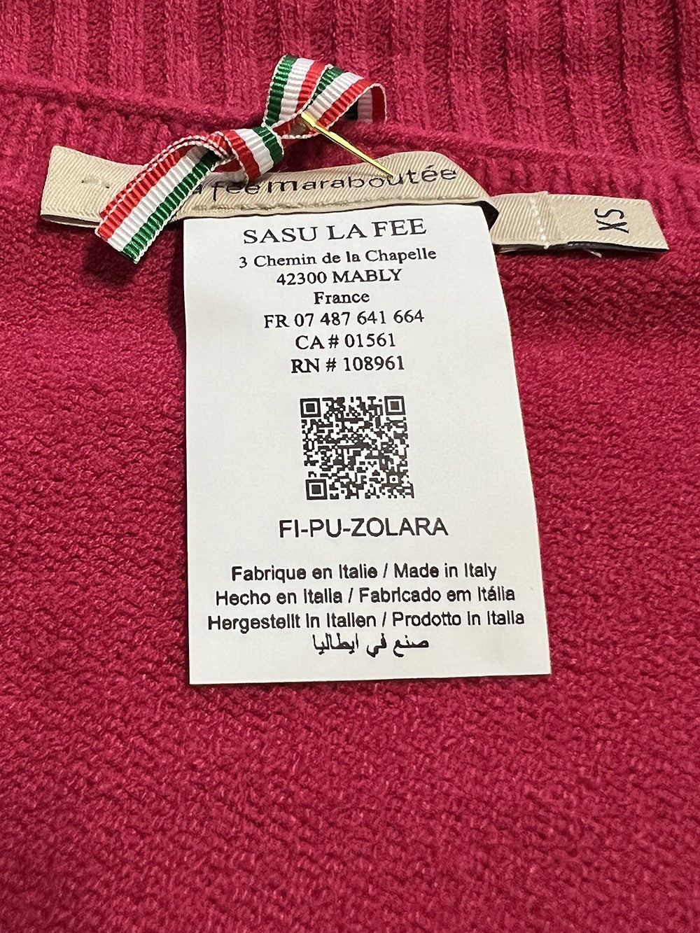 LA FEE MARABOUTEE maglia donna ZOLARA 50% viscosa 30% poliammide 20% lana MADE IN ITALY