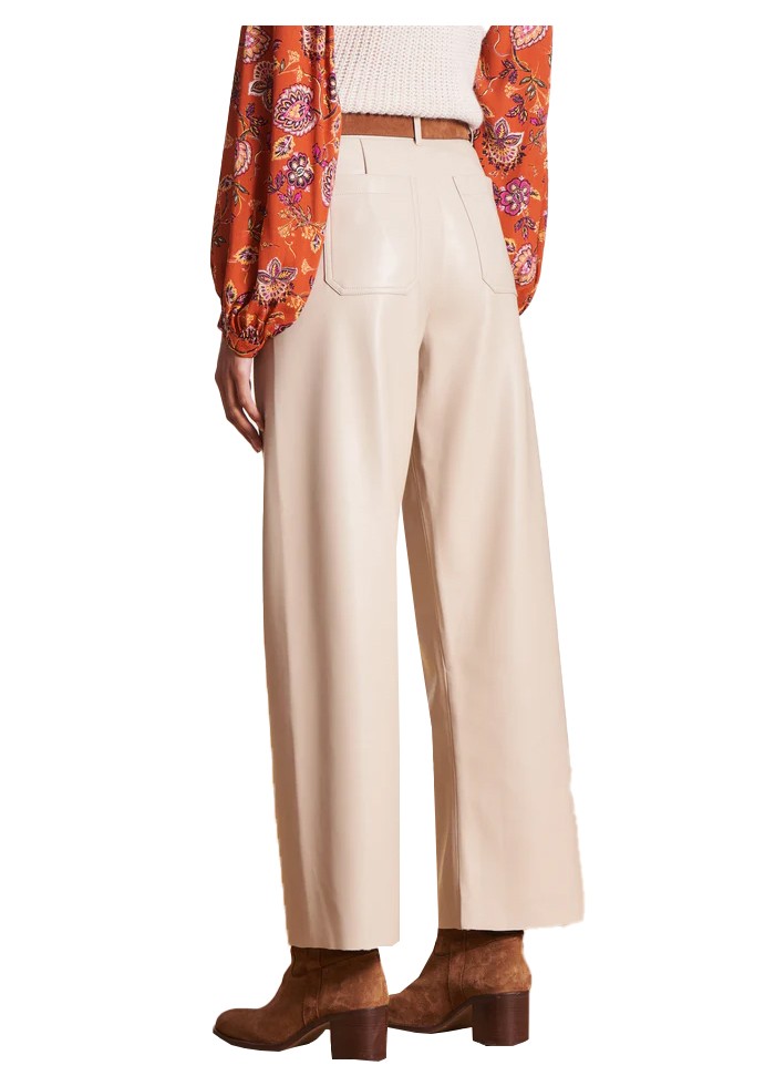 LA FEE MARABOUTEE pantalone donna ecopelle ZENO 100% poliuretano