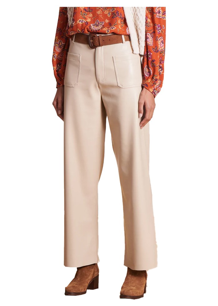 LA FEE MARABOUTEE pantalone donna ecopelle ZENO 100% poliuretano