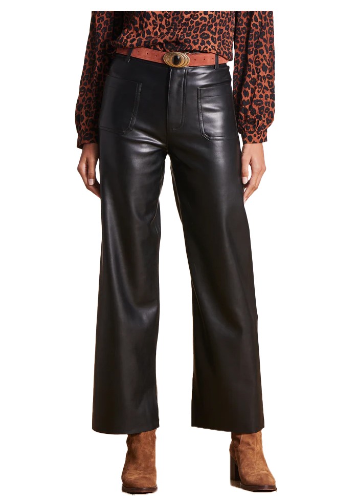 LA FEE MARABOUTEE pantalone donna ecopelle ZENO 100% poliuretano