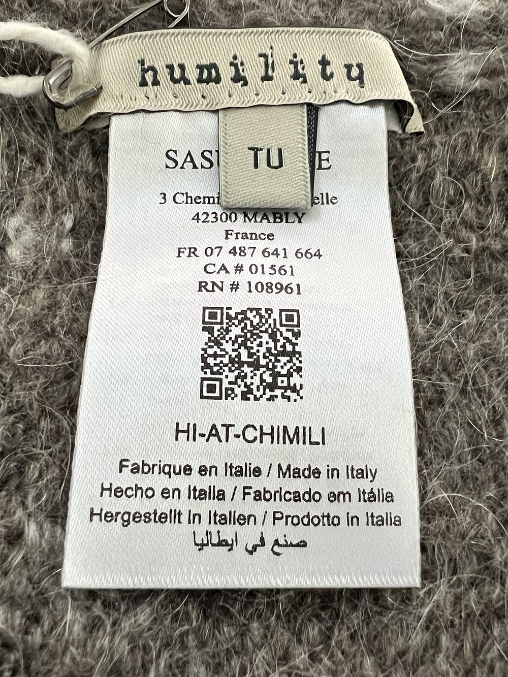 HUMILITY 1949 sciarpa donna lana melange CHIMILI MADE IN ITALY