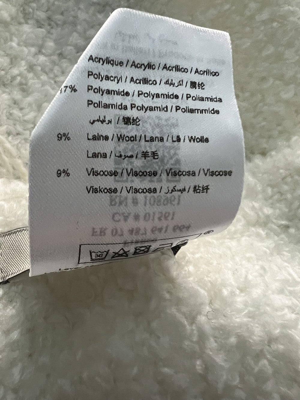 HUMILITY 1949 sciarpa donna lana morbida tricolore bianco/grigio/nero CESOY MADE IN ITALY