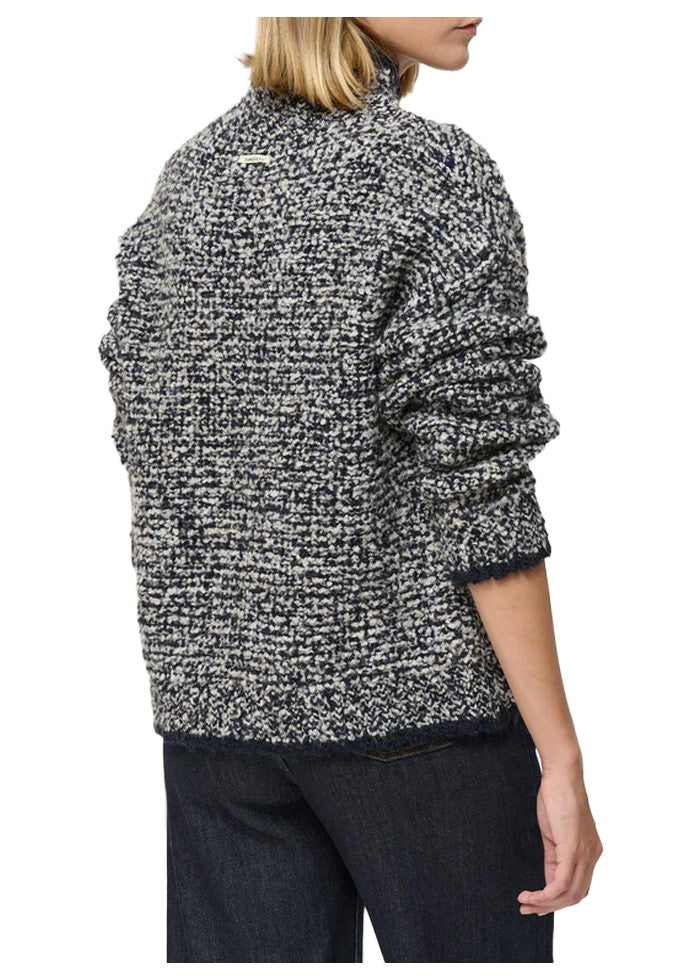 HUMILITY 1949 maglia donna melange blu/bianco CIAD MADE IN ITALY