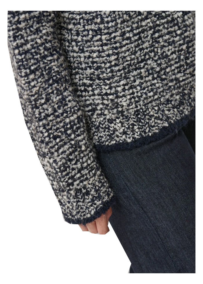 HUMILITY 1949 maglia donna melange blu/bianco CIAD MADE IN ITALY