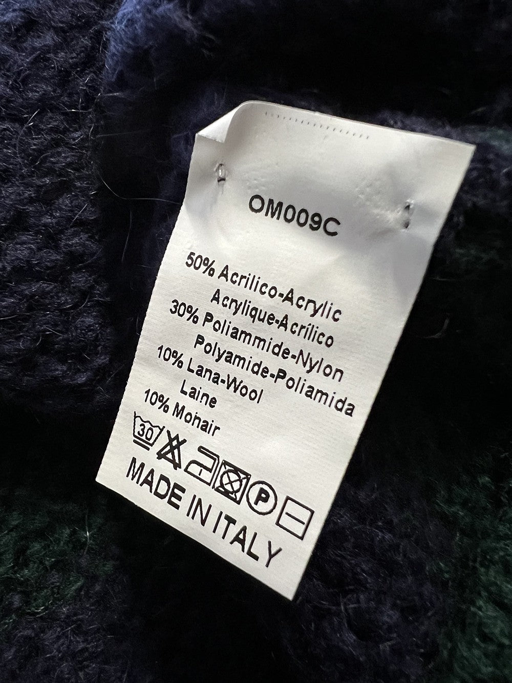 O’MER maglia donna righe larghe blu/verde OM009C MADE IN ITALY