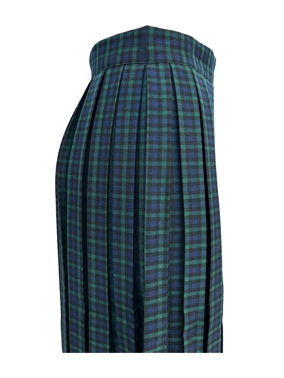 O’MER gonna donna pieghe quadri blu/verde OM160C MADE IN ITALY