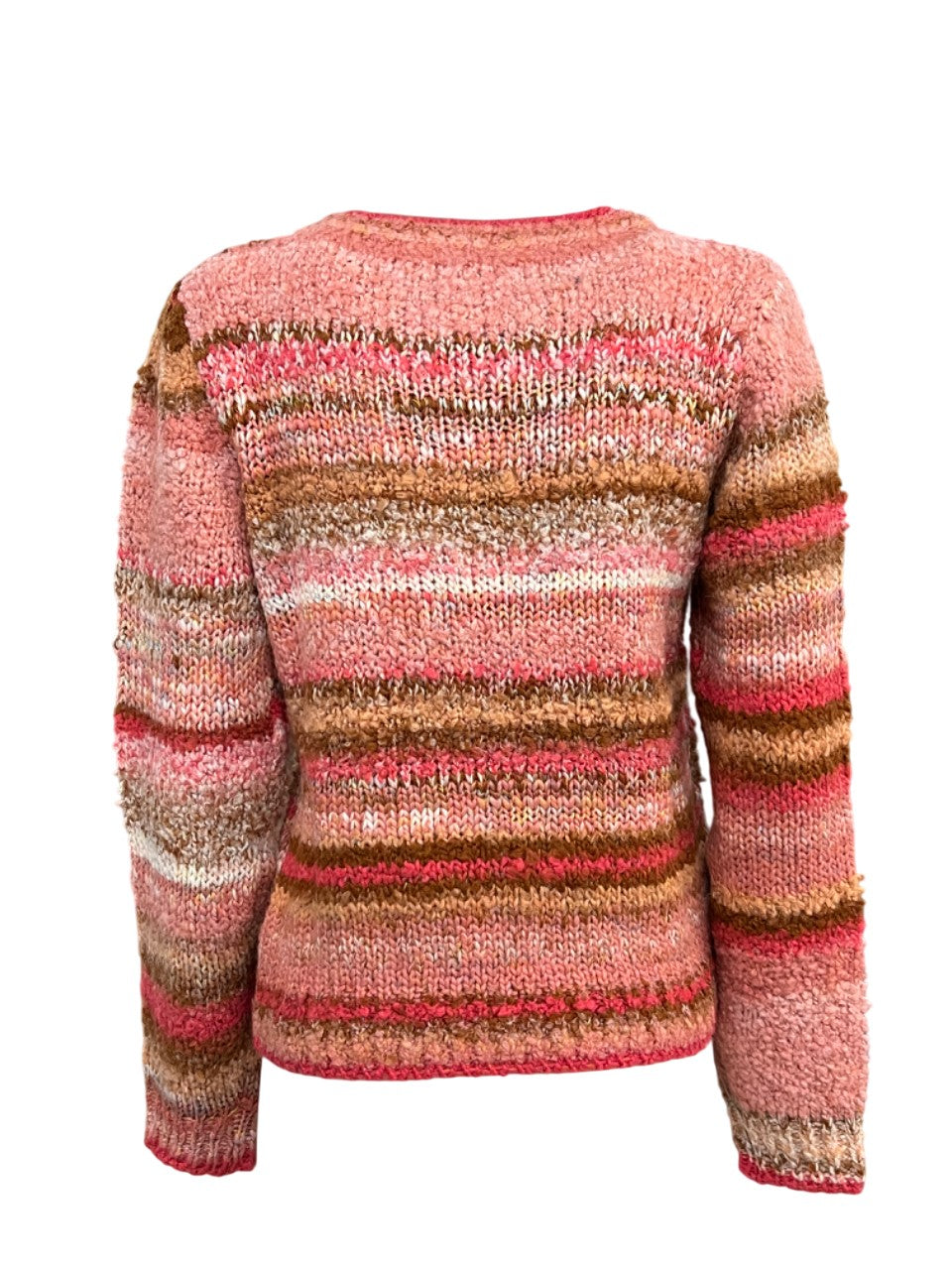 LA FEE MARABOUTEE maglia girocollo fantasia righe multicolor ZAKRI MADE IN ITALY