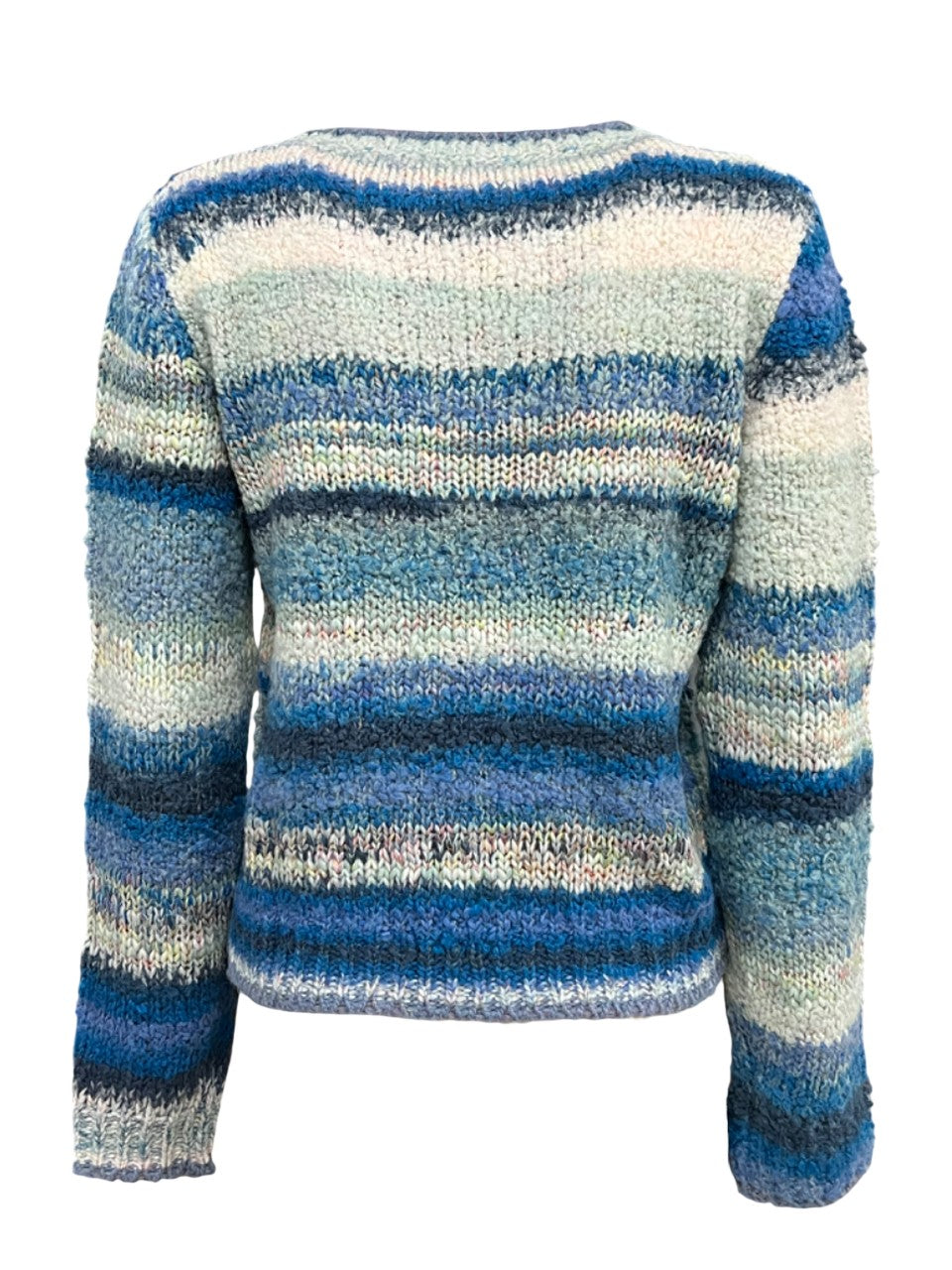 LA FEE MARABOUTEE maglia girocollo fantasia righe multicolor ZAKRI MADE IN ITALY