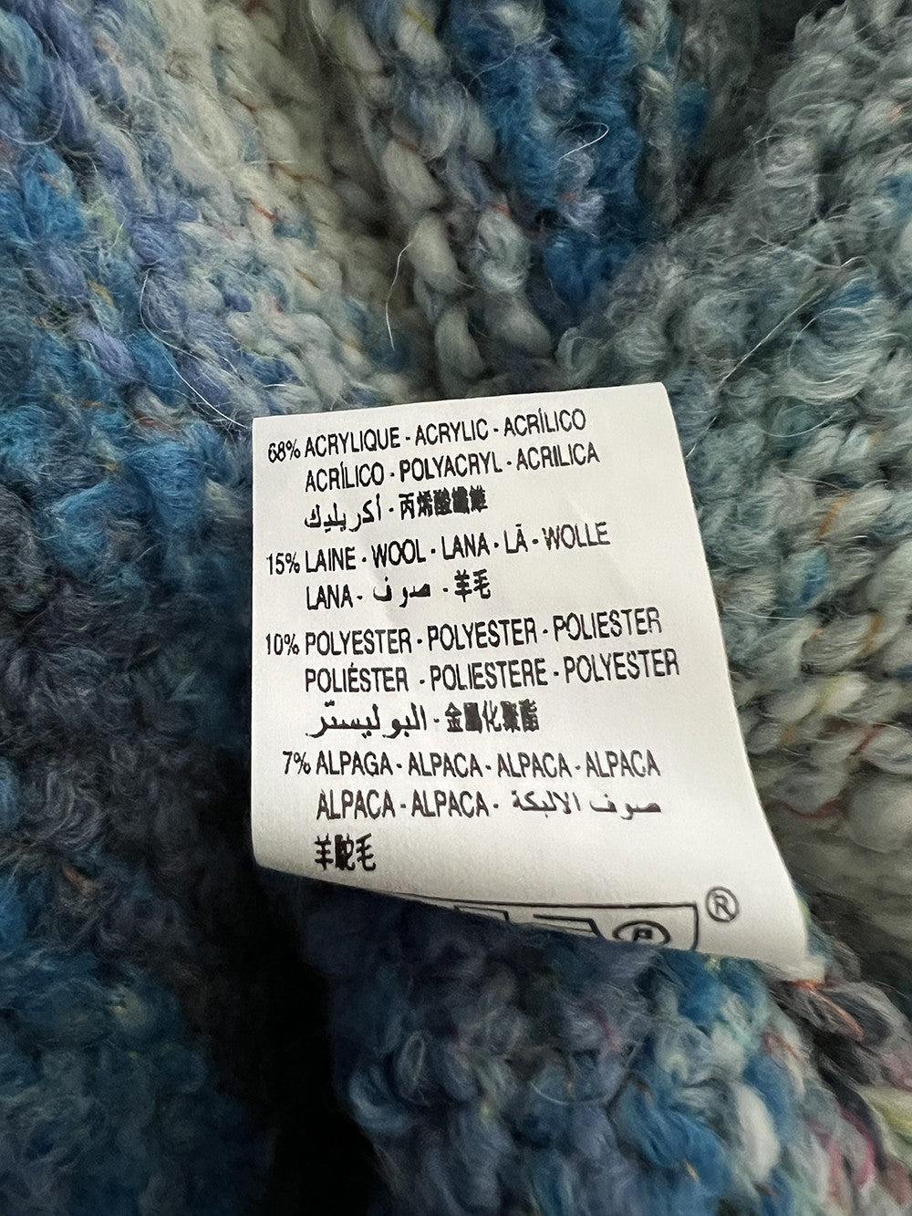 LA FEE MARABOUTEE maglia girocollo fantasia righe multicolor ZAKRI MADE IN ITALY