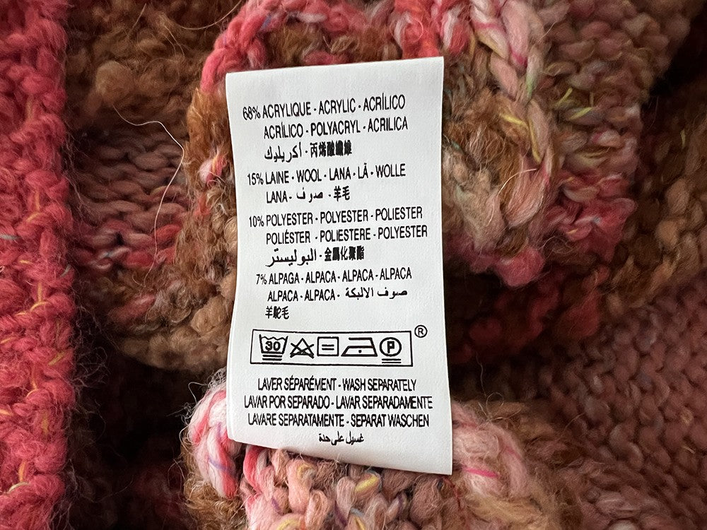 LA FEE MARABOUTEE maglia girocollo fantasia righe multicolor ZAKRI MADE IN ITALY