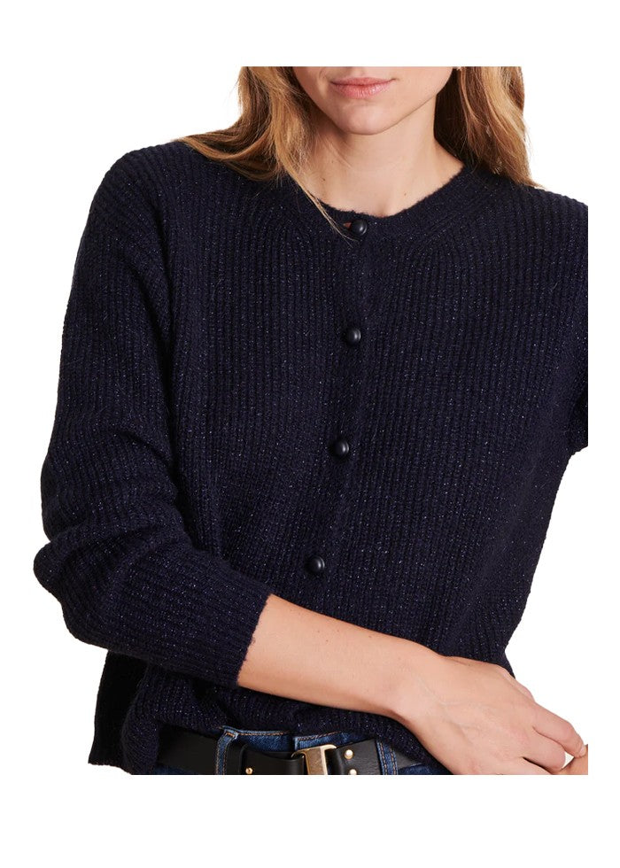 LA FEE MARABOUTEE cardigan con lurex ZELIMA MADE IN ITALY