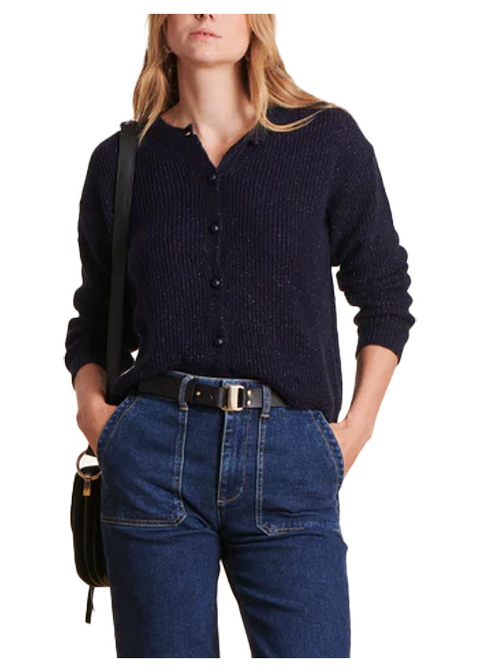 LA FEE MARABOUTEE cardigan con lurex ZELIMA MADE IN ITALY