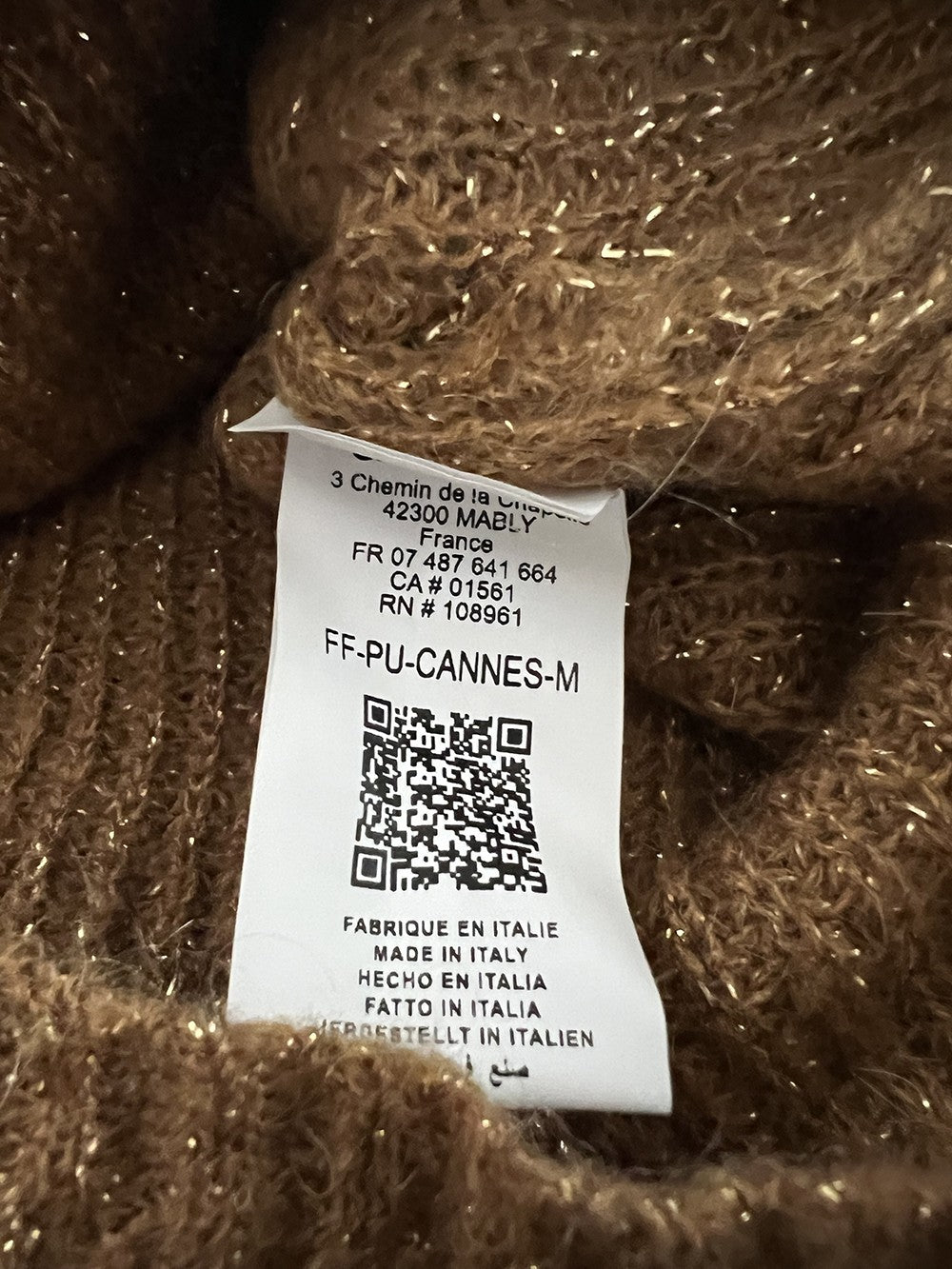 LA FEE MARABOUTEE maglia donna con lurex CANNES MADE IN ITALY