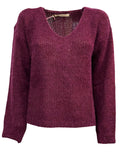 LA FEE MARABOUTEE maglia donna burgundy ZIMRA MADE IN ITALY