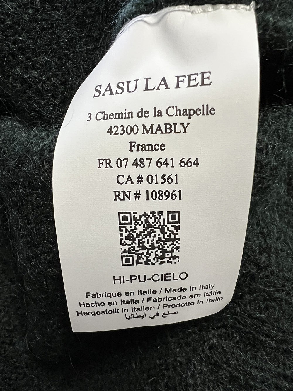 HUMILITY 1949 maglia donna girocollo a scatola verde scuro CIELO MADE IN ITALY