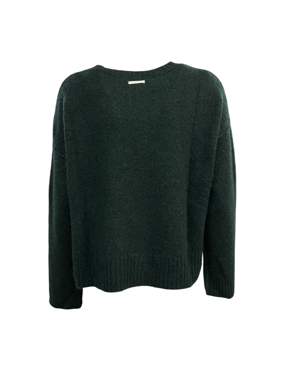 HUMILITY 1949 maglia donna girocollo a scatola verde scuro CIELO MADE IN ITALY