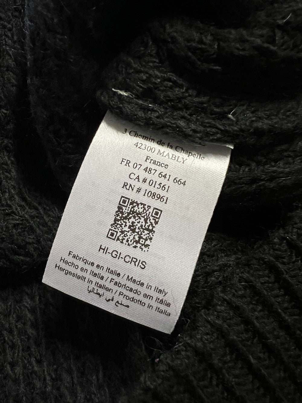 HUMILITY 1949 cardigan donna nera CRIS MADE IN ITALY